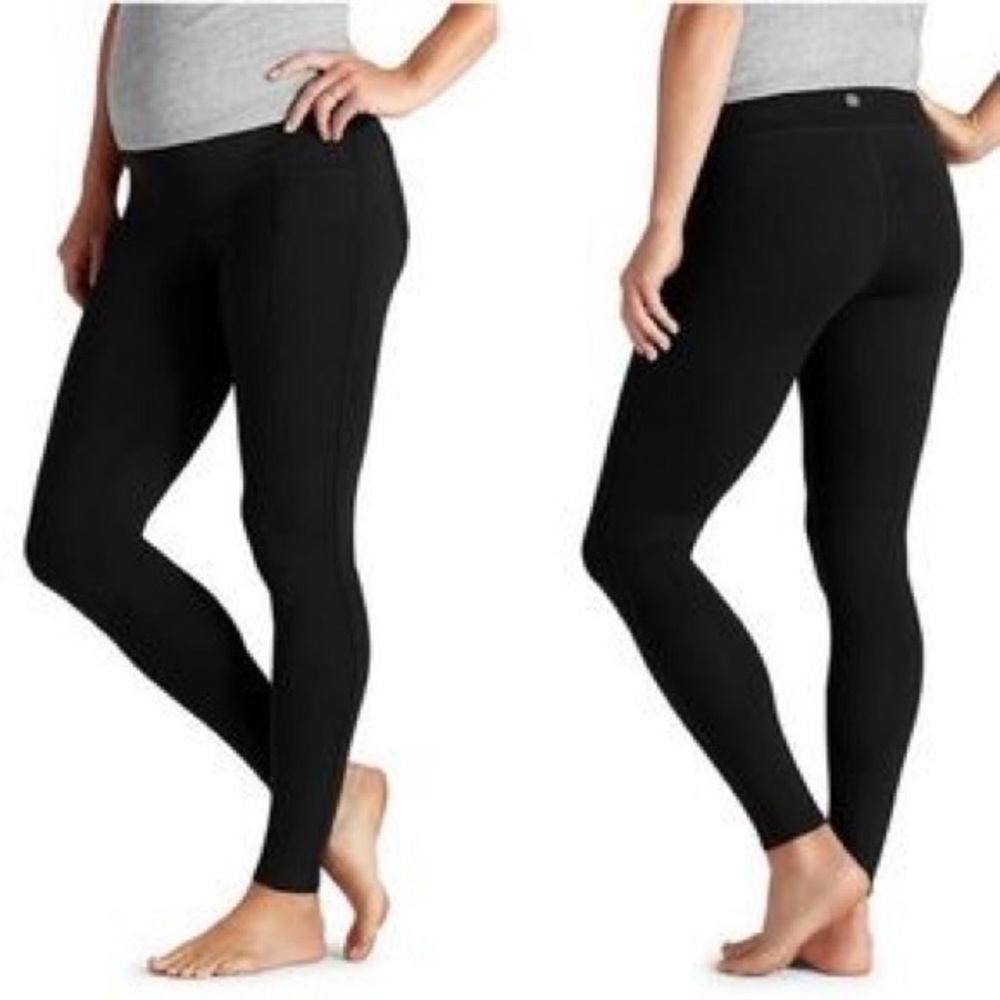 Athleta Full Belly Panel Maternity Leggings Black